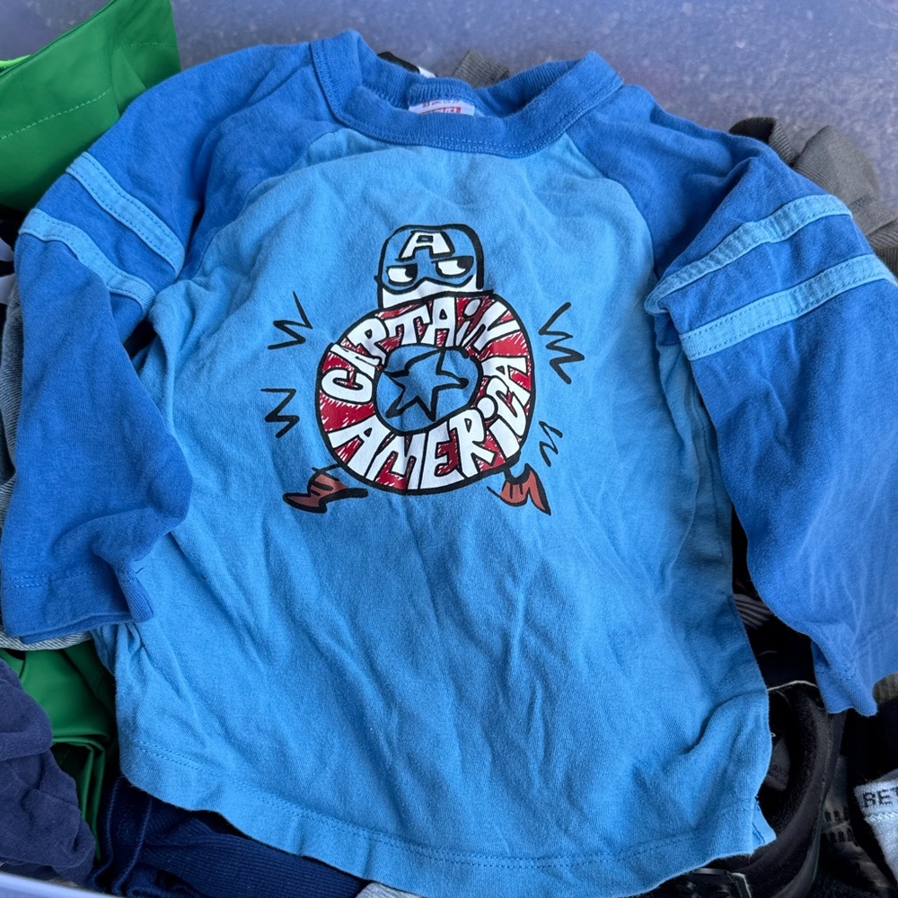 Captain America raglan sleeve